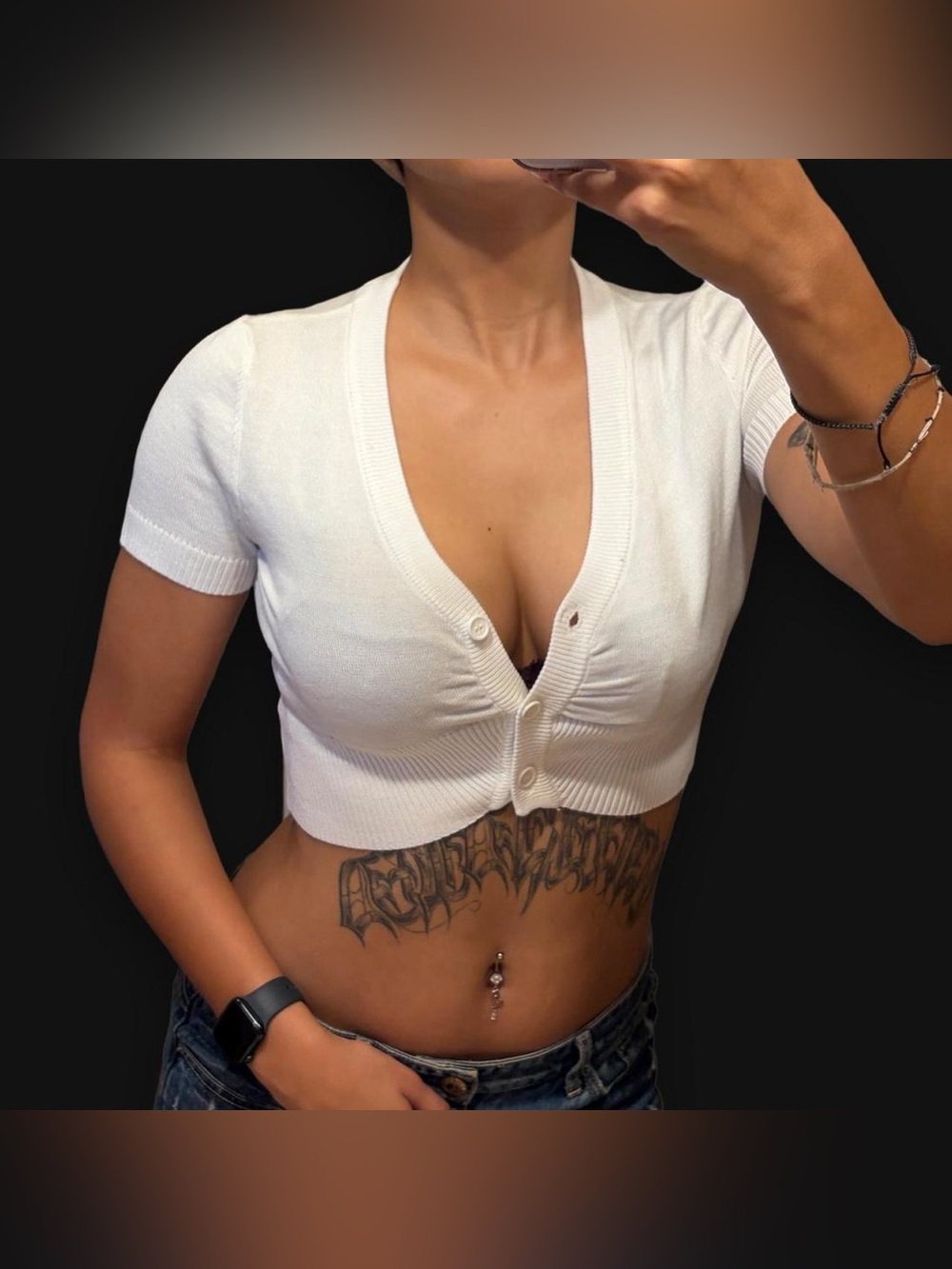 Y2K Crop Cardigan Bolero Top by No Boundaries!